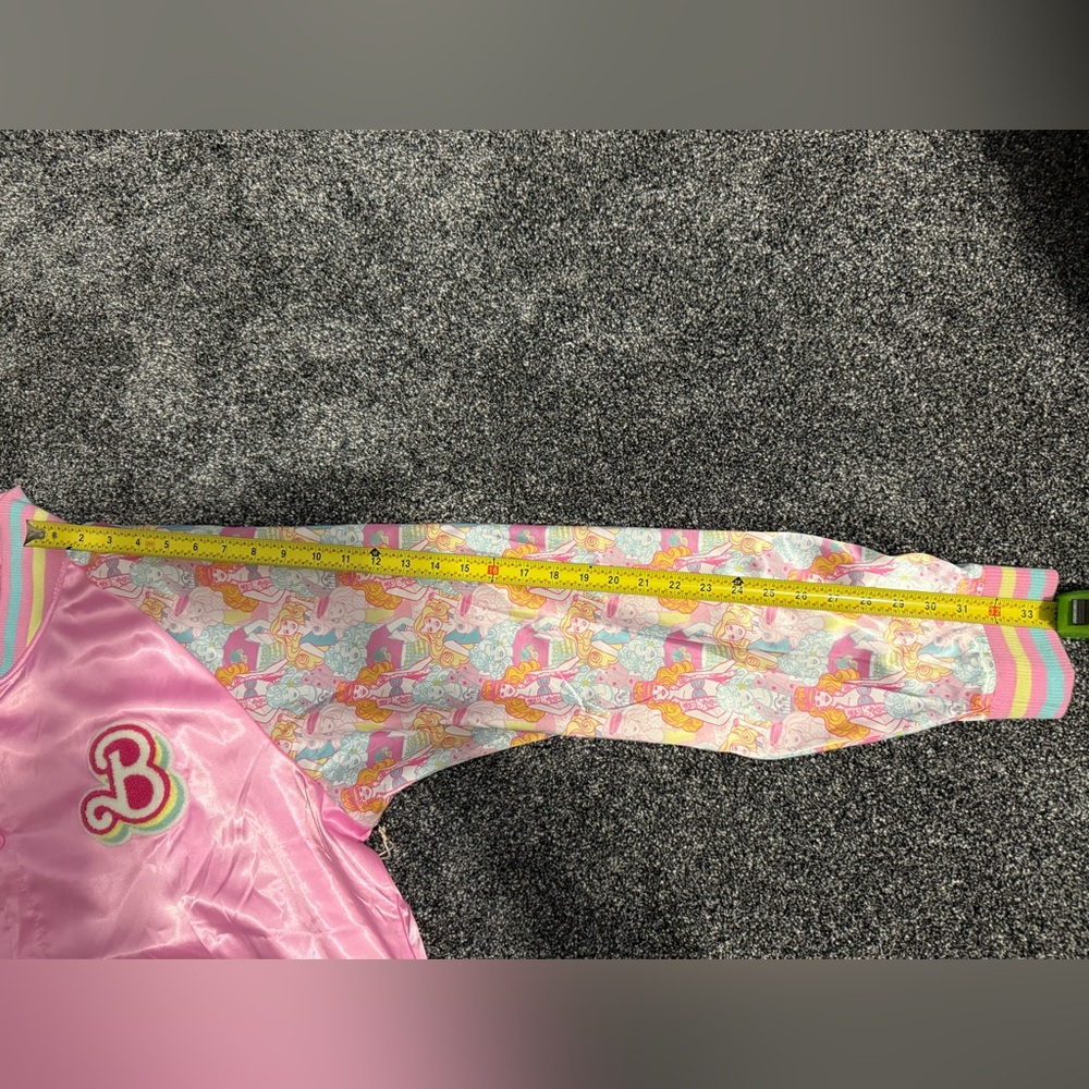 Loungefly Barbie 65th Anniversary Unisex 2X Bomber Jacket Pink Pastel NWT - Picture 7 of 8